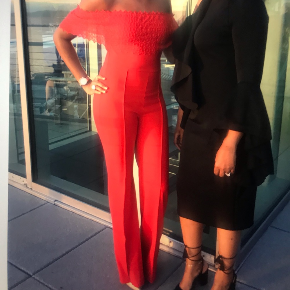 Fabulous off the shoulder, flare jumpsuit